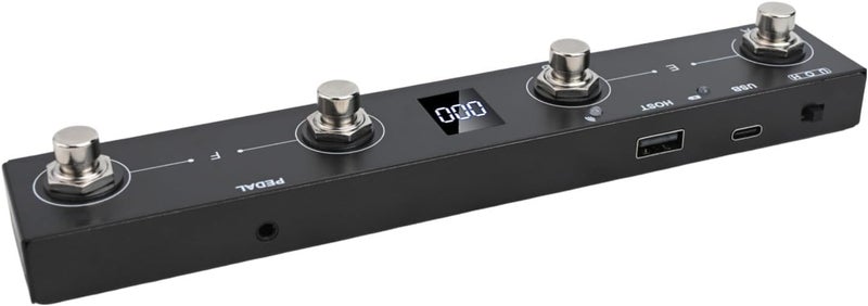 Cloudpower لوحة تحكم دواسة MIDI لجهاز MVAVE Chocolate Plus القابلة لإعادة الشحن 4 أزرار USB للموسيقيين لتطبيق CubeSuite لجهاز التحكم في MIDI دواسة معدنية (أسود) - Image 1